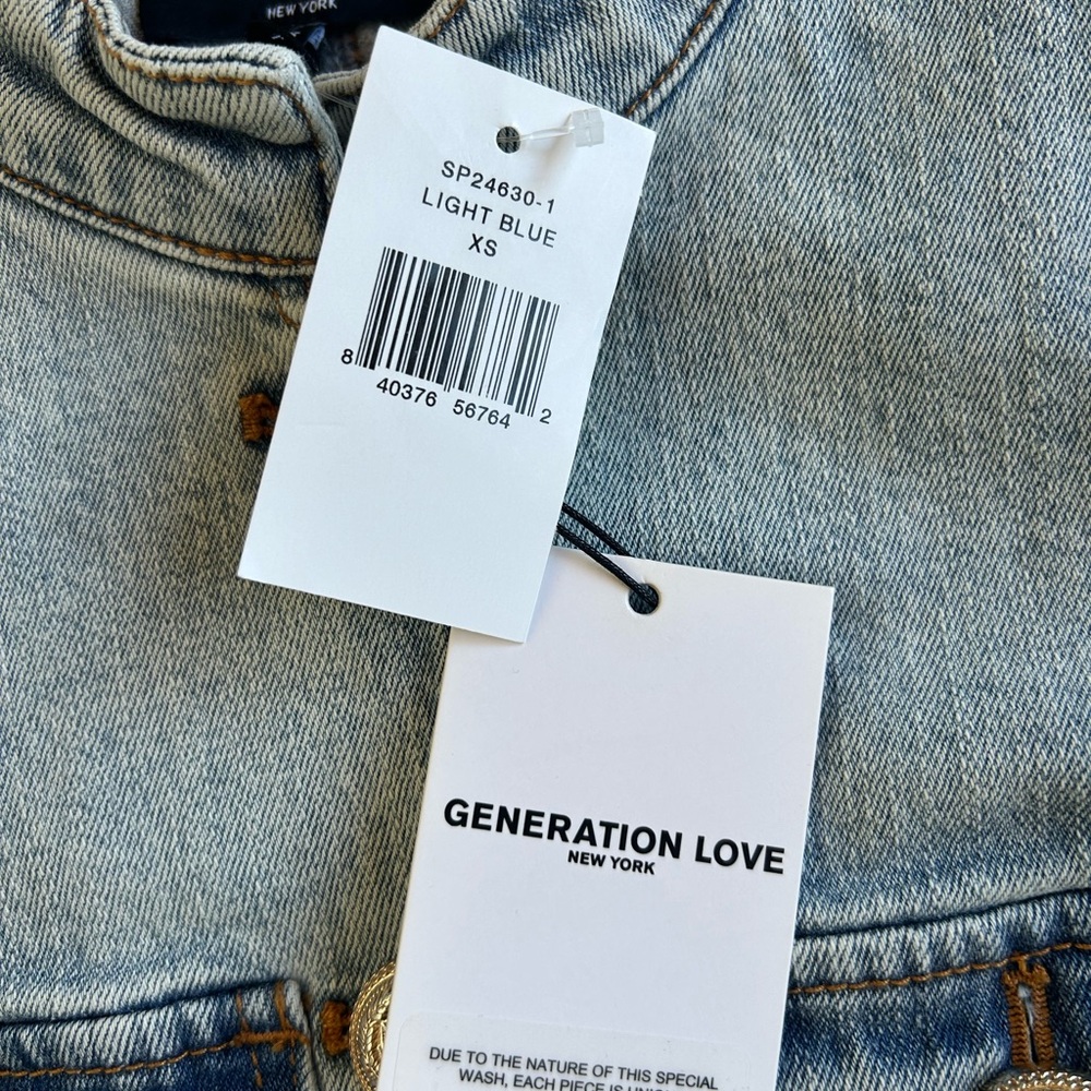 Generation LoveMackenzie Belted Denim Minidress NWT XS - Picture 11 of 16